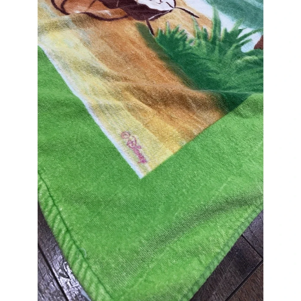 Vintage Disney Mickey & Minnie Aloha From Hawaii Beach Towel 90s Made in‎ Taiwan